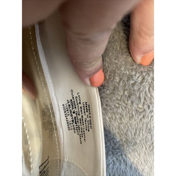 Jennifer Lopez Nude Bedazzled Rhinestone Heels Tan Size 6M Stilettos open toe - Picture 13 of 15